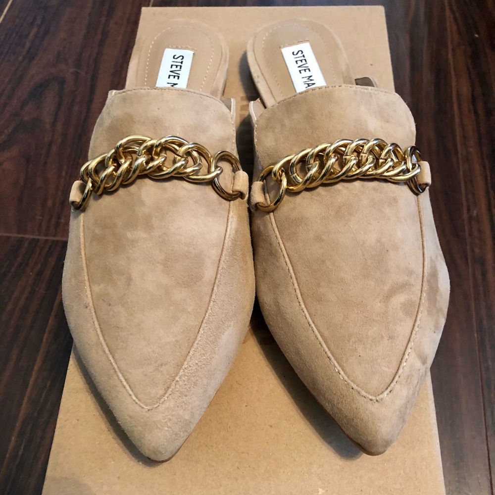 NIB Steve Madden tan suede mules-Size 6 U.S.